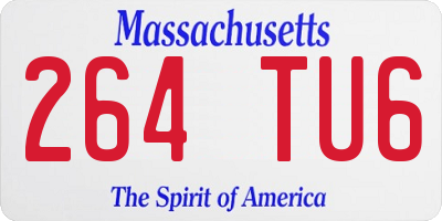 MA license plate 264TU6
