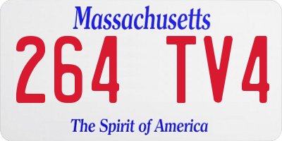 MA license plate 264TV4