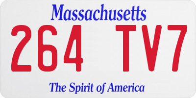 MA license plate 264TV7