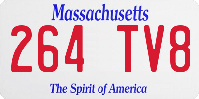 MA license plate 264TV8