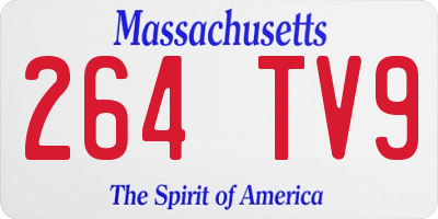 MA license plate 264TV9