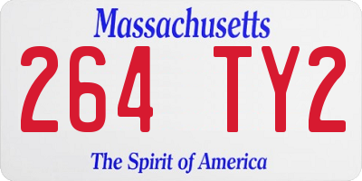 MA license plate 264TY2