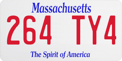 MA license plate 264TY4