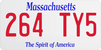 MA license plate 264TY5