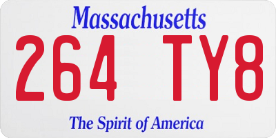 MA license plate 264TY8
