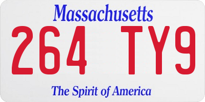 MA license plate 264TY9