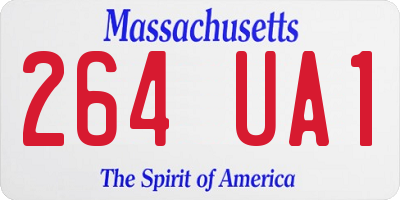 MA license plate 264UA1
