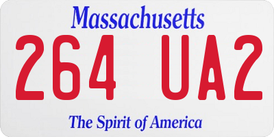 MA license plate 264UA2