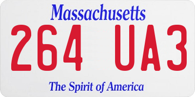 MA license plate 264UA3