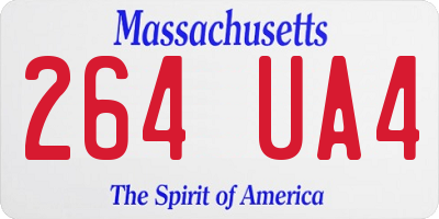 MA license plate 264UA4