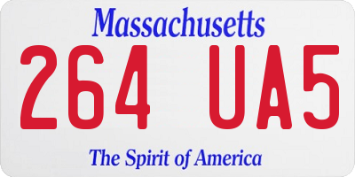 MA license plate 264UA5