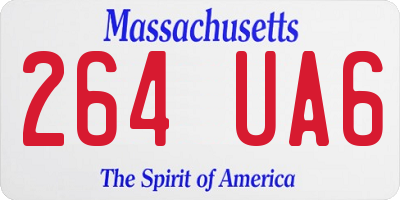 MA license plate 264UA6