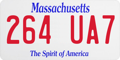 MA license plate 264UA7