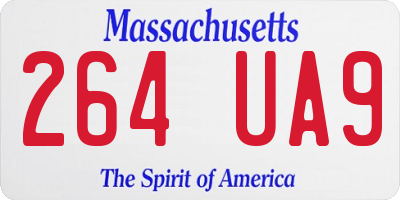 MA license plate 264UA9