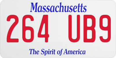 MA license plate 264UB9