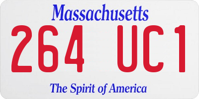 MA license plate 264UC1