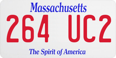 MA license plate 264UC2