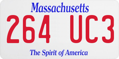 MA license plate 264UC3