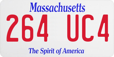 MA license plate 264UC4