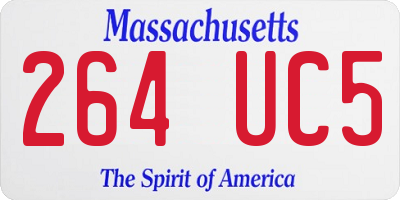 MA license plate 264UC5