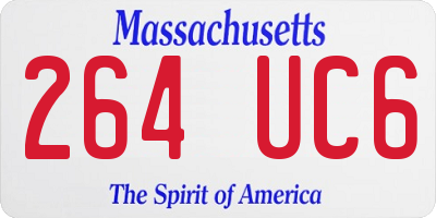 MA license plate 264UC6