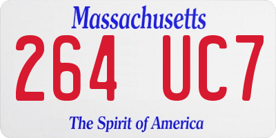 MA license plate 264UC7