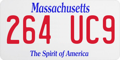 MA license plate 264UC9