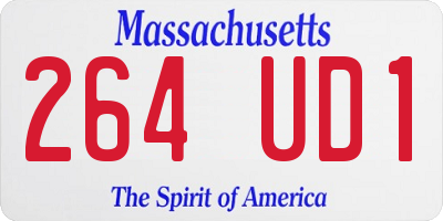 MA license plate 264UD1