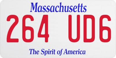MA license plate 264UD6