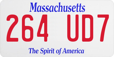 MA license plate 264UD7