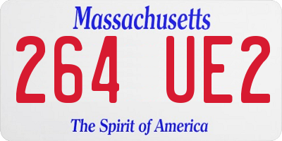 MA license plate 264UE2