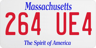 MA license plate 264UE4