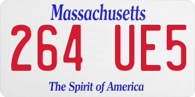 MA license plate 264UE5
