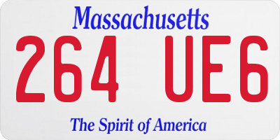 MA license plate 264UE6
