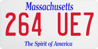 MA license plate 264UE7