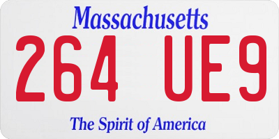 MA license plate 264UE9
