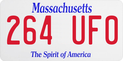 MA license plate 264UF0