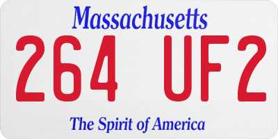 MA license plate 264UF2