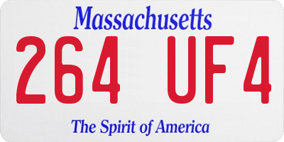 MA license plate 264UF4