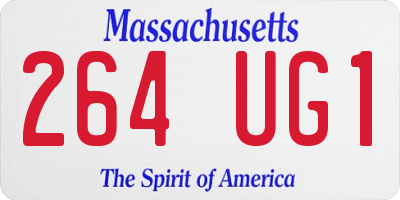 MA license plate 264UG1