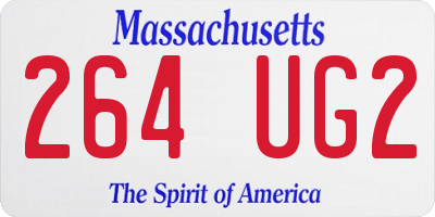 MA license plate 264UG2