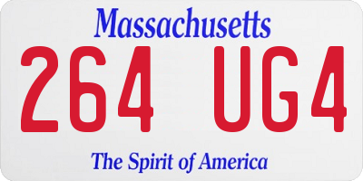 MA license plate 264UG4
