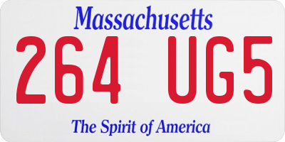 MA license plate 264UG5