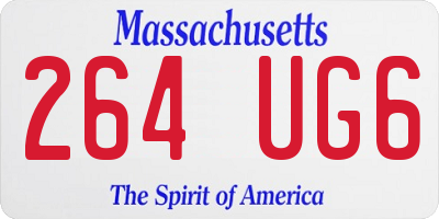 MA license plate 264UG6