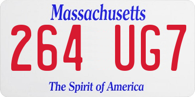 MA license plate 264UG7