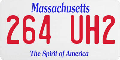 MA license plate 264UH2