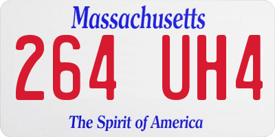 MA license plate 264UH4