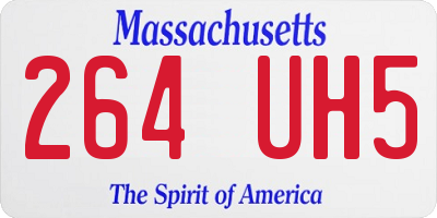 MA license plate 264UH5