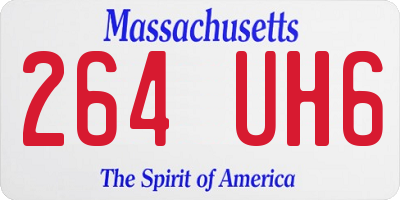 MA license plate 264UH6
