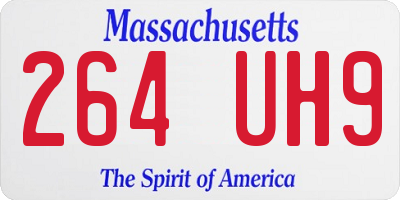 MA license plate 264UH9